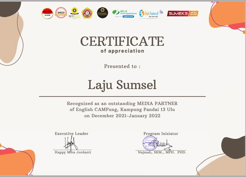 Sertifikat kampung English
