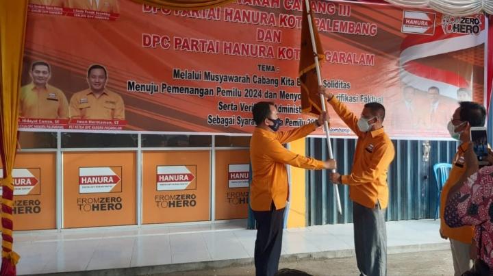 Arie Wijaya Terpilih Jadi Ketua DPC Partai Hanura Kota Palembang 2021-2026