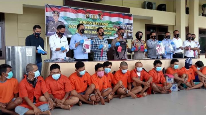 Dalam Dua Pekan, Polres Banyuasin Ungkap 14 Kasus Kejahatan