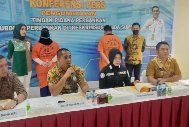 Dirkrimsus Polda Sumsel Ringkus 2 Orang Oknum yang Gelapkan Rp 5,2 Milar Uang Nasabah BRI Tanjung Sakti