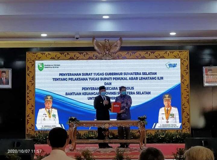 Ferdian Andreas Lacony Resmi Jabat Plt Bupati Kabupaten PALI