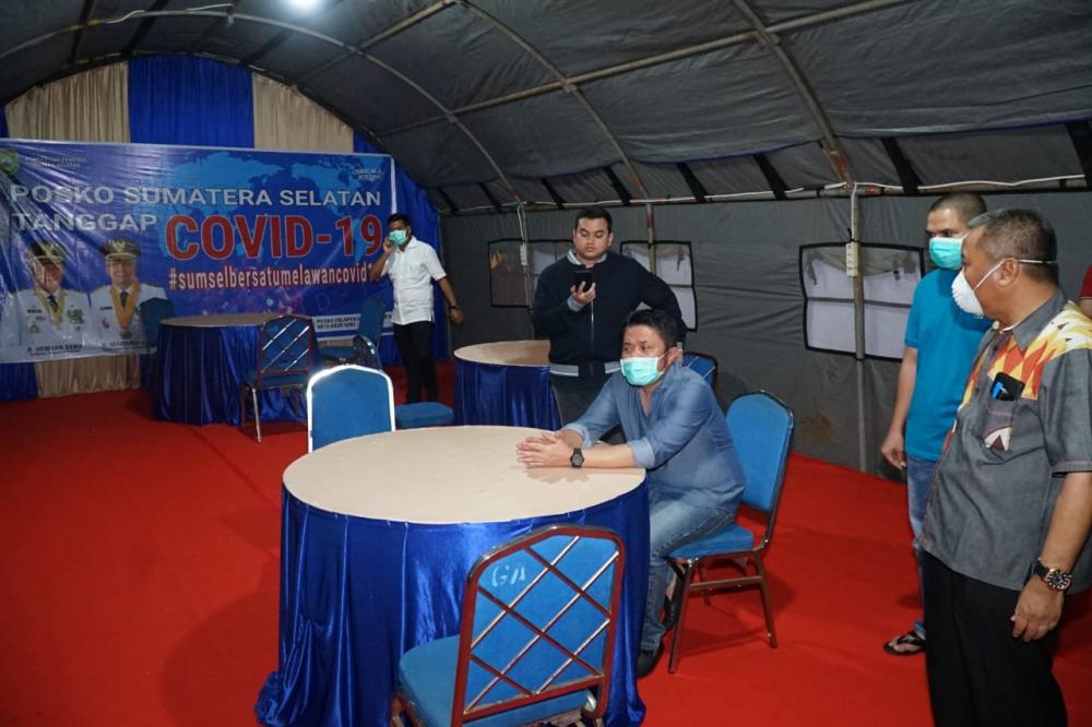 Gubernur Herman Deru Cek Kesiapan Posko Tanggap Corona 