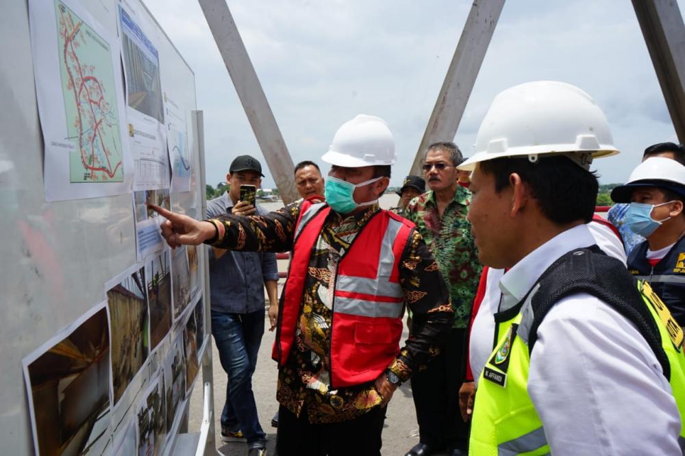 HD Pastikan Perbaikan Jembatan Musi II Rampung Awal April
