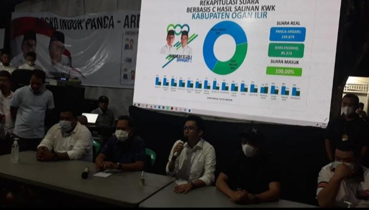 Hasil Rekapitulasi Suara Berbasis C1 Hasil Salinan KWK: Panca-Ardani Unggul 