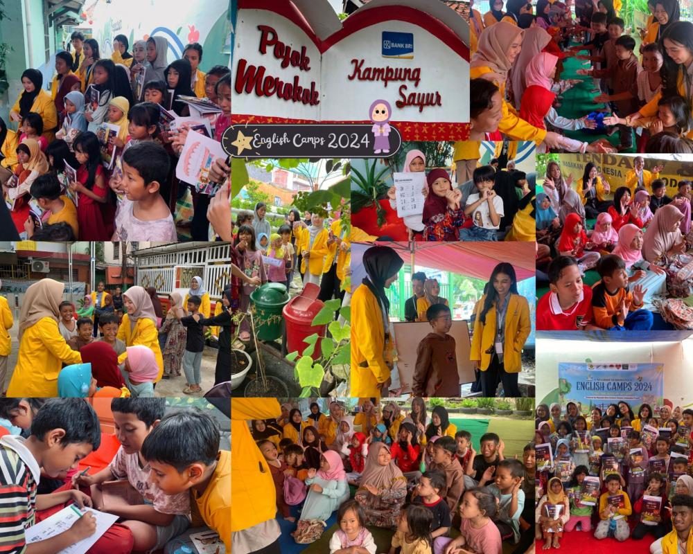 Keseruan Belajar Sambil Bermain Serta Edukasi Gigi Sehat Bersama English Camps di Kampung Sayur Cempako dan Kampung Literasi  26 Ilir Palembang