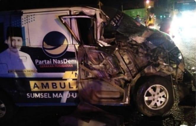 Ketua Nasdem Pagar Alam Benarkan Ambulance yang Tabrakan di Lahat Milik Partainya