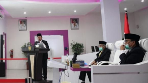 Lewat Video Conference, Gubernur Sampaikan Pengantar LKPJ ke DPRD Sumsel 