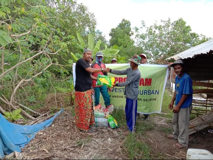 Peduli Restorasi Gambut, PW Ansor Sumsel Dukung Revitalisasi Ekonomi DPG dengan Bantu Kambing dan Bibit Jagung