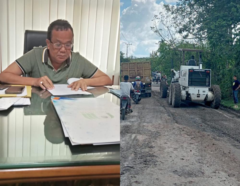 Pemerintah Kabupaten Ogan Ilir Perbaiki Ruas Jalan Meranjat-Tanjung Batu