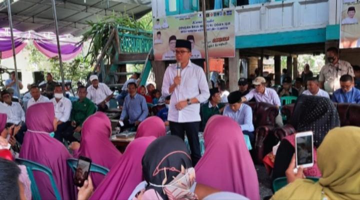 Silaturahmi dengan Masyarakat Sungai Pinang, Panca: Pemimpin Itu Melayani Bukan Dilayani
